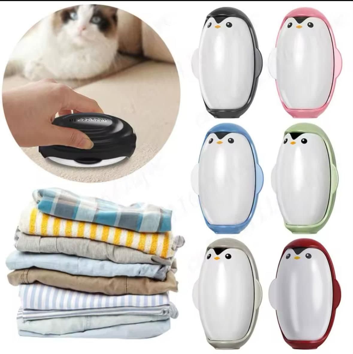 Pelusín, removedor de pelo de mascotas con forma de pingüino